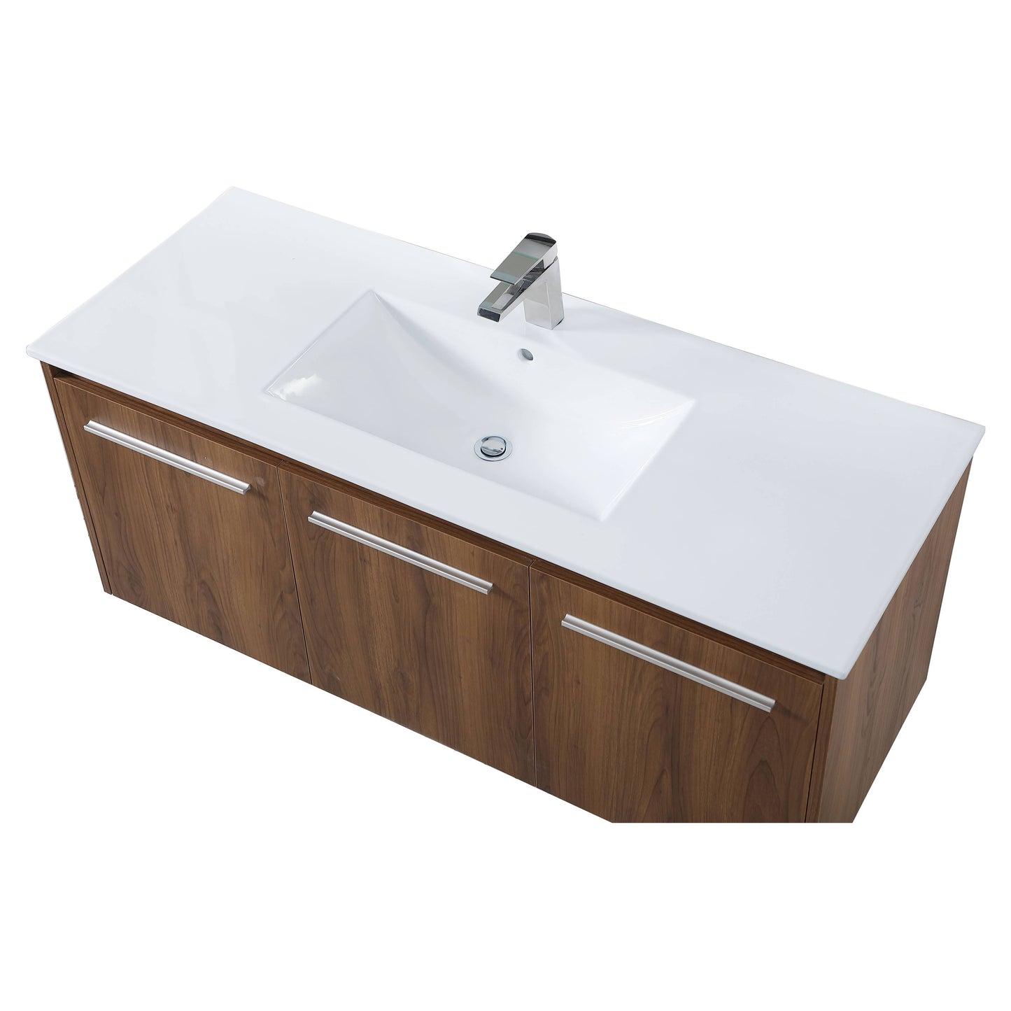 VF44048WB 48" Single Bathroom Floating Vanity in Walnut Brown