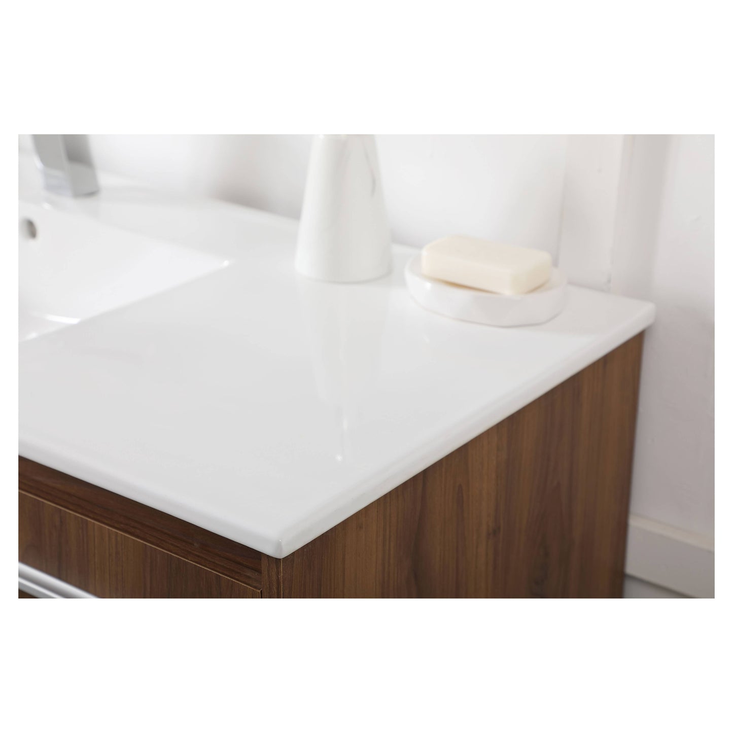VF44048WB 48" Single Bathroom Floating Vanity in Walnut Brown