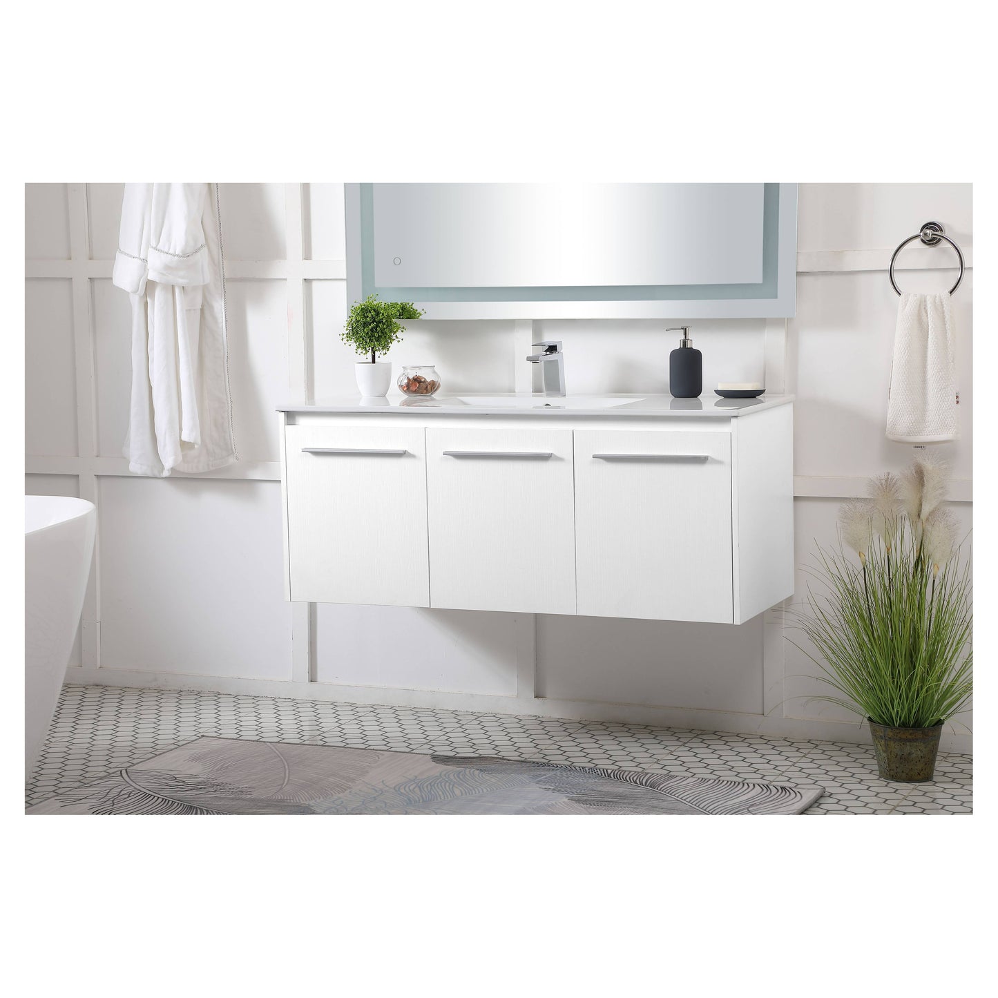 VF44048WH 48" Single Bathroom Floating Vanity in White