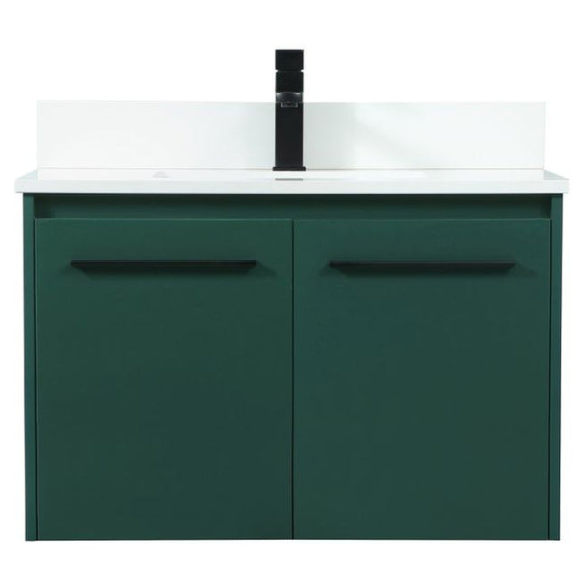 VF44530MGN-BS 30" Single Bathroom Vanity in Green With Backsplash