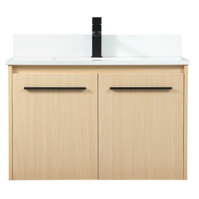 VF44530MMP-BS 30" Single Bathroom Vanity in Maple With Backsplash