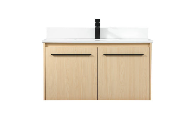 VF44536MMP-BS 36" Single Bathroom Vanity in Maple With Backsplash