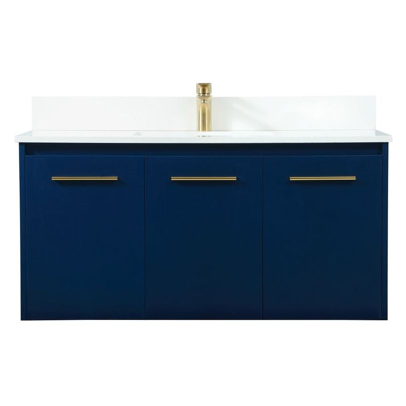 VF44540MBL-BS 40" Single Bathroom Vanity in Blue With Backsplash