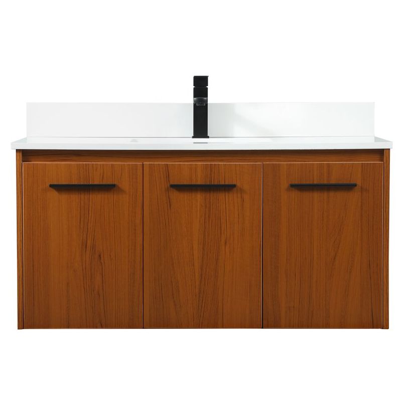 VF44540MTK-BS 40" Single Bathroom Vanity in Teak With Backsplash
