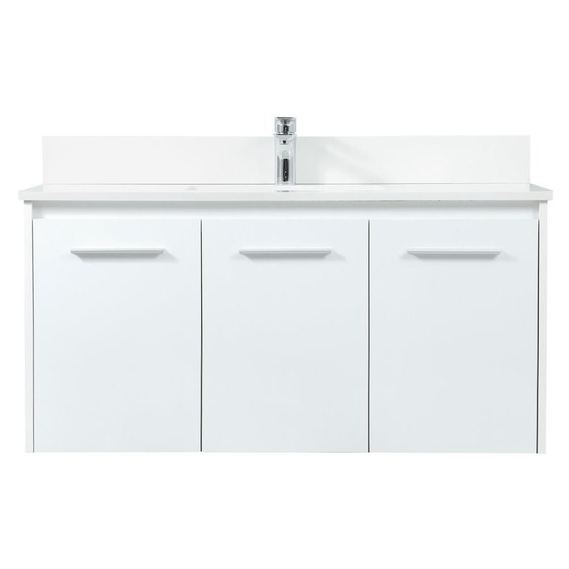 VF44540MWH-BS 40" Single Bathroom Vanity in White With Backsplash