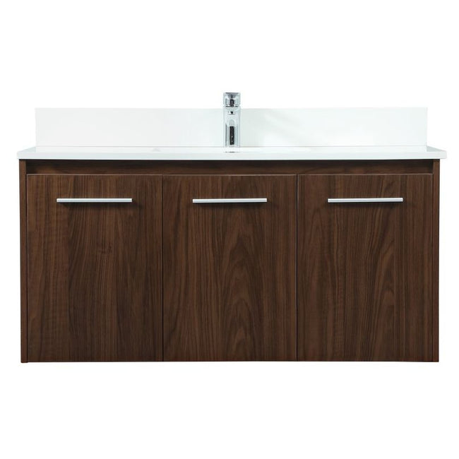 VF44540MWT-BS 40" Single Bathroom Vanity in Walnut With Backsplash