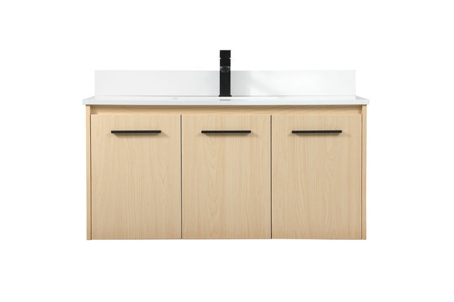 VF44540MMP-BS 40" Single Bathroom Vanity in Maple With Backsplash