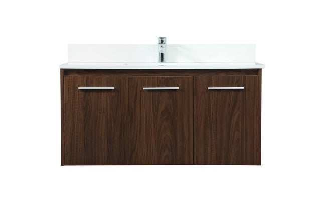 VF44540MWT-BS 40" Single Bathroom Vanity in Walnut With Backsplash