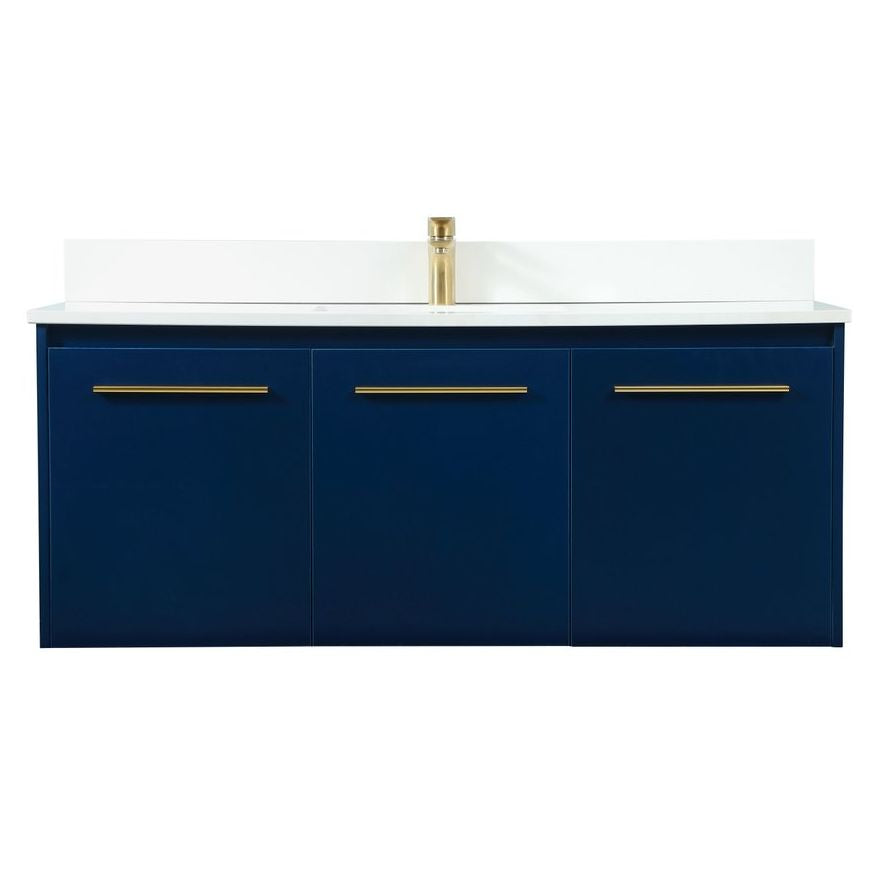 VF44548MBL-BS 48" Single Bathroom Vanity in Blue With Backsplash
