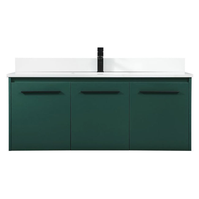 VF44548MGN-BS 48" Single Bathroom Vanity in Green With Backsplash