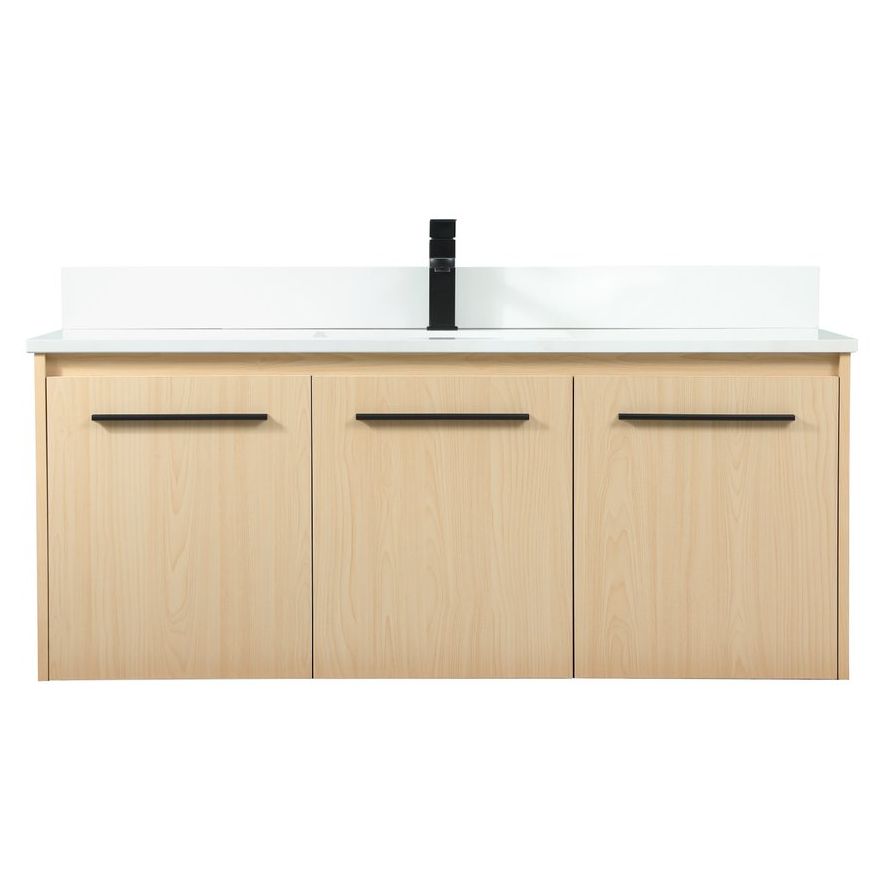 VF44548MMP-BS 48" Single Bathroom Vanity in Maple With Backsplash