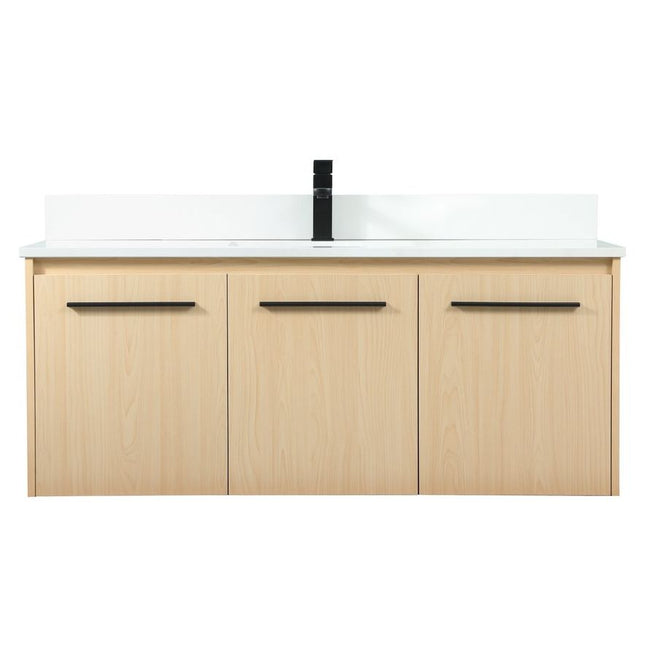 VF44548MMP-BS 48" Single Bathroom Vanity in Maple With Backsplash