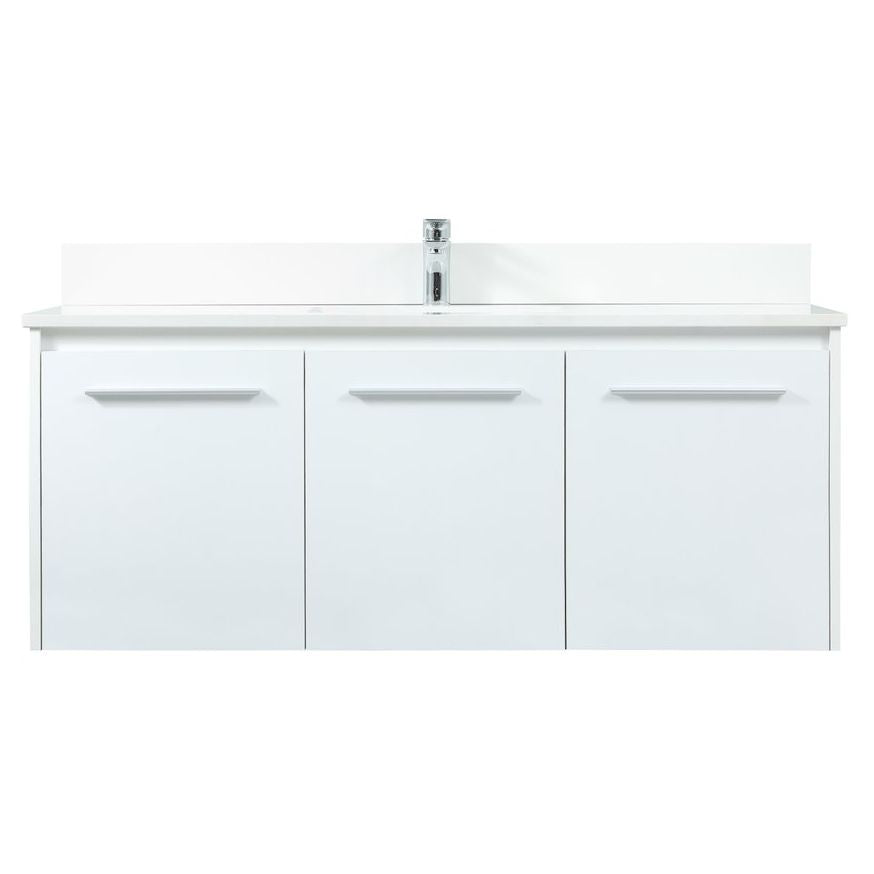VF44548MWH-BS 48" Single Bathroom Vanity in White With Backsplash
