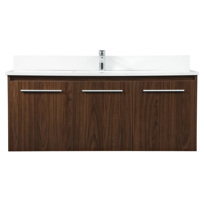 VF44548MWT-BS 48" Single Bathroom Vanity in Walnut With Backsplash