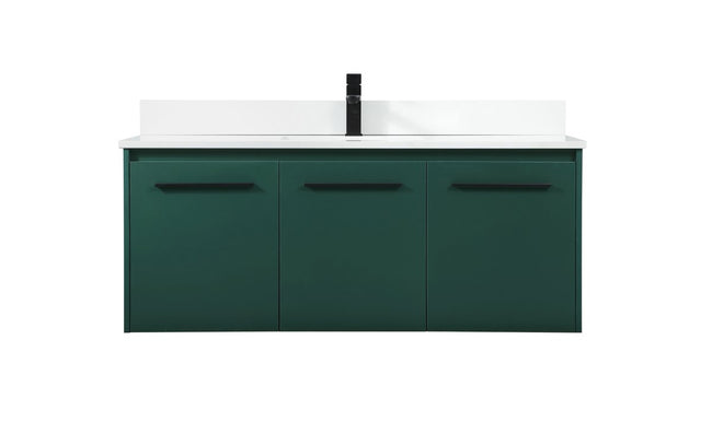 VF44548MGN-BS 48" Single Bathroom Vanity in Green With Backsplash