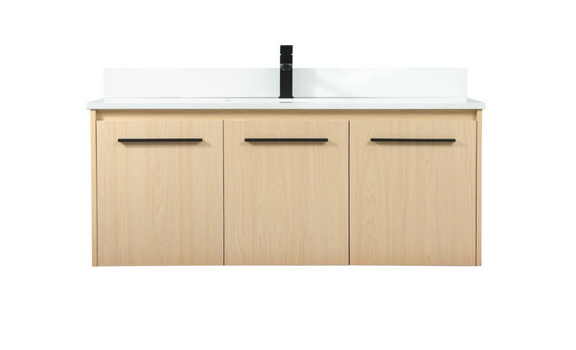 VF44548MMP-BS 48" Single Bathroom Vanity in Maple With Backsplash