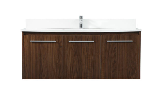 VF44548MWT-BS 48" Single Bathroom Vanity in Walnut With Backsplash