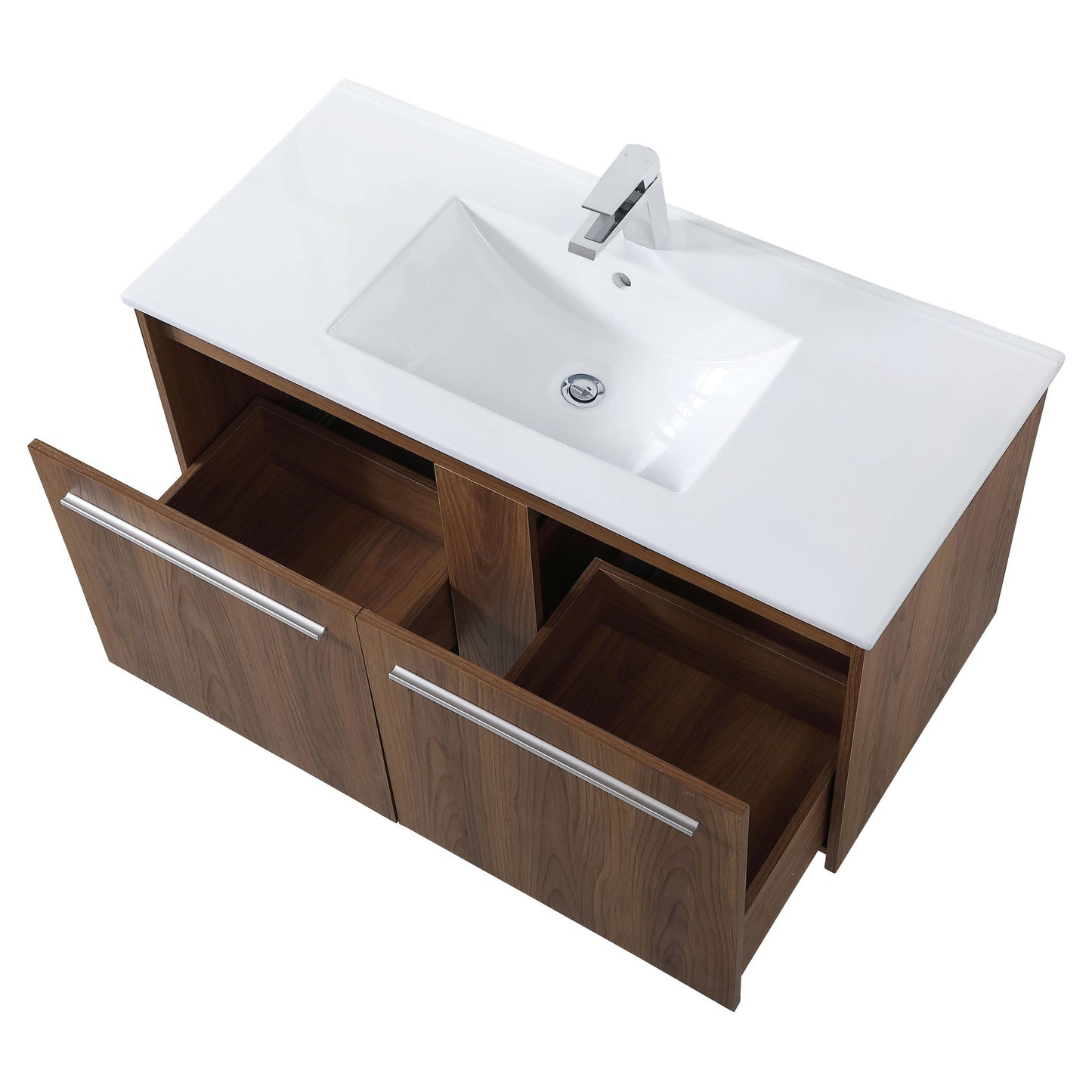 VF45040WB 40" Single Bathroom Floating Vanity in Walnut Brown