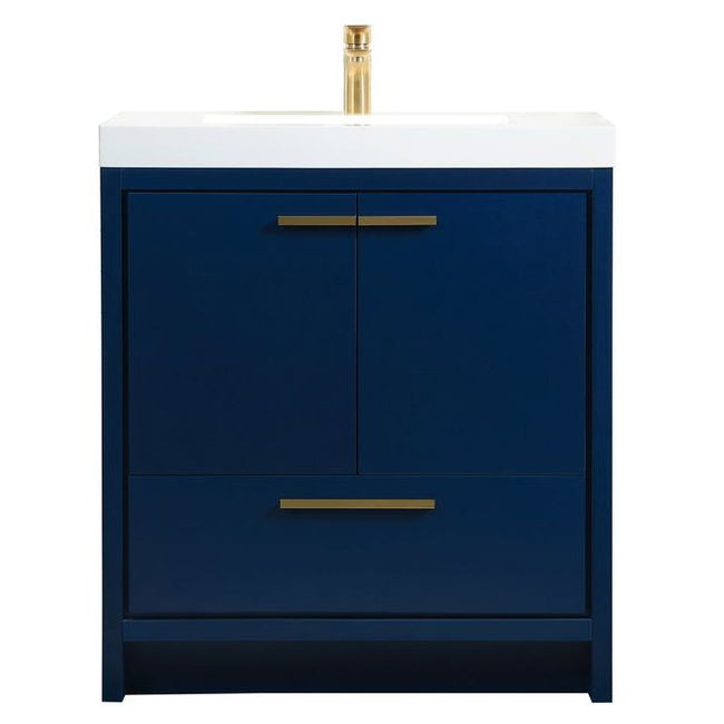 VF46030MBL 30" Single Bathroom Vanity in Blue
