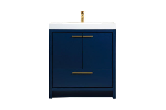 VF46030MBL 30" Single Bathroom Vanity in Blue