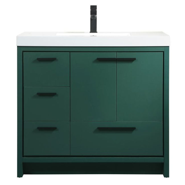 VF46036MGN 36" Single Bathroom Vanity in Green