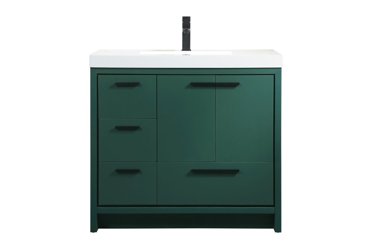VF46036MGN 36" Single Bathroom Vanity in Green