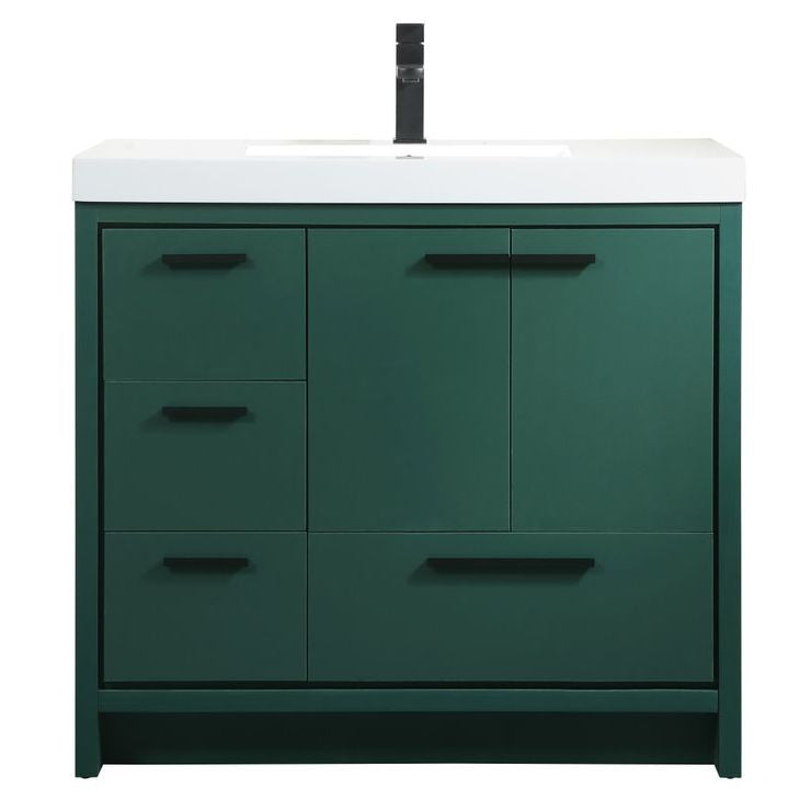 VF46036MGN 36" Single Bathroom Vanity in Green