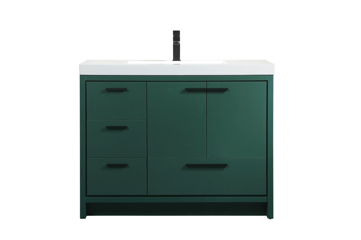 VF46042MGN 42" Single Bathroom Vanity in Green
