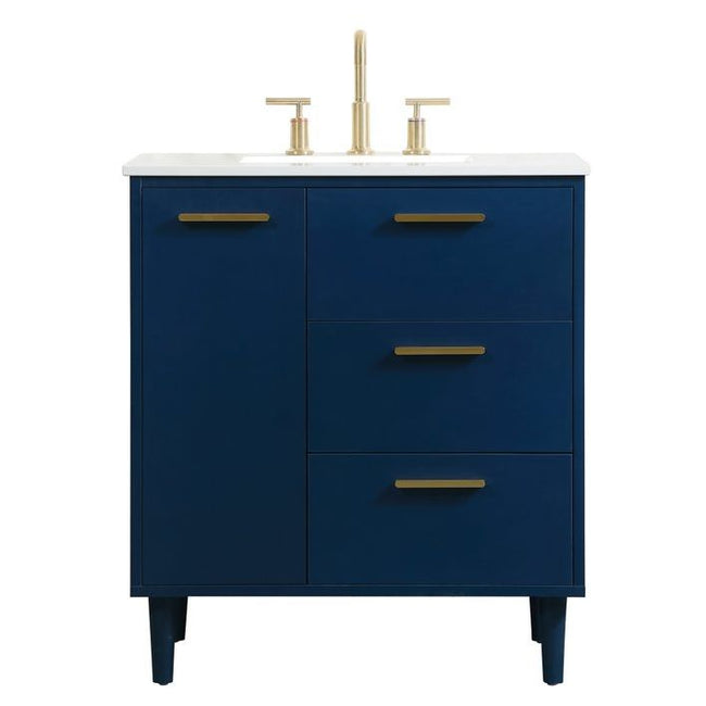 VF47030MBL 30" Bathroom Vanity in Blue