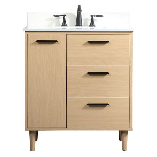 VF47030MMP-BS 30" Bathroom Vanity in Maple With Backsplash