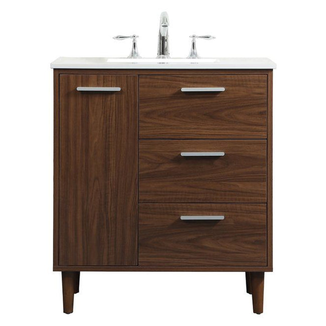 VF47030MWT 30" Bathroom Vanity in Walnut