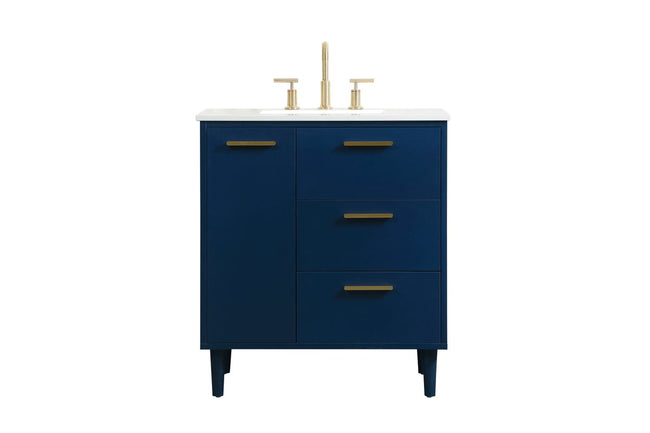 VF47030MBL 30" Bathroom Vanity in Blue