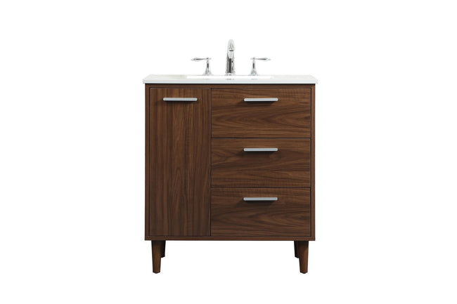 VF47030MWT 30" Bathroom Vanity in Walnut