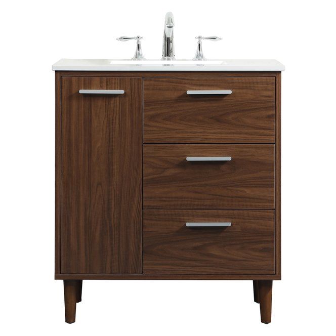 VF47030MWT 30" Bathroom Vanity in Walnut