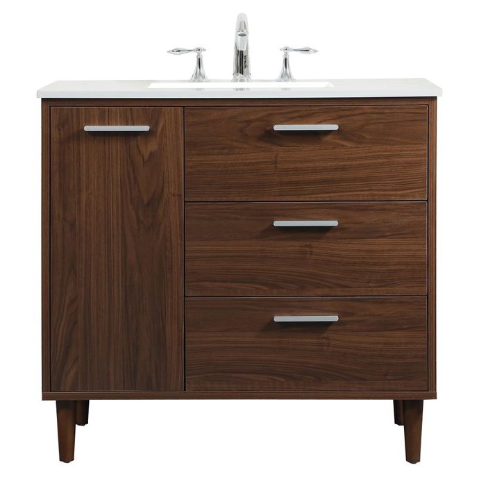 VF47036MWT 36" Bathroom Vanity in Walnut