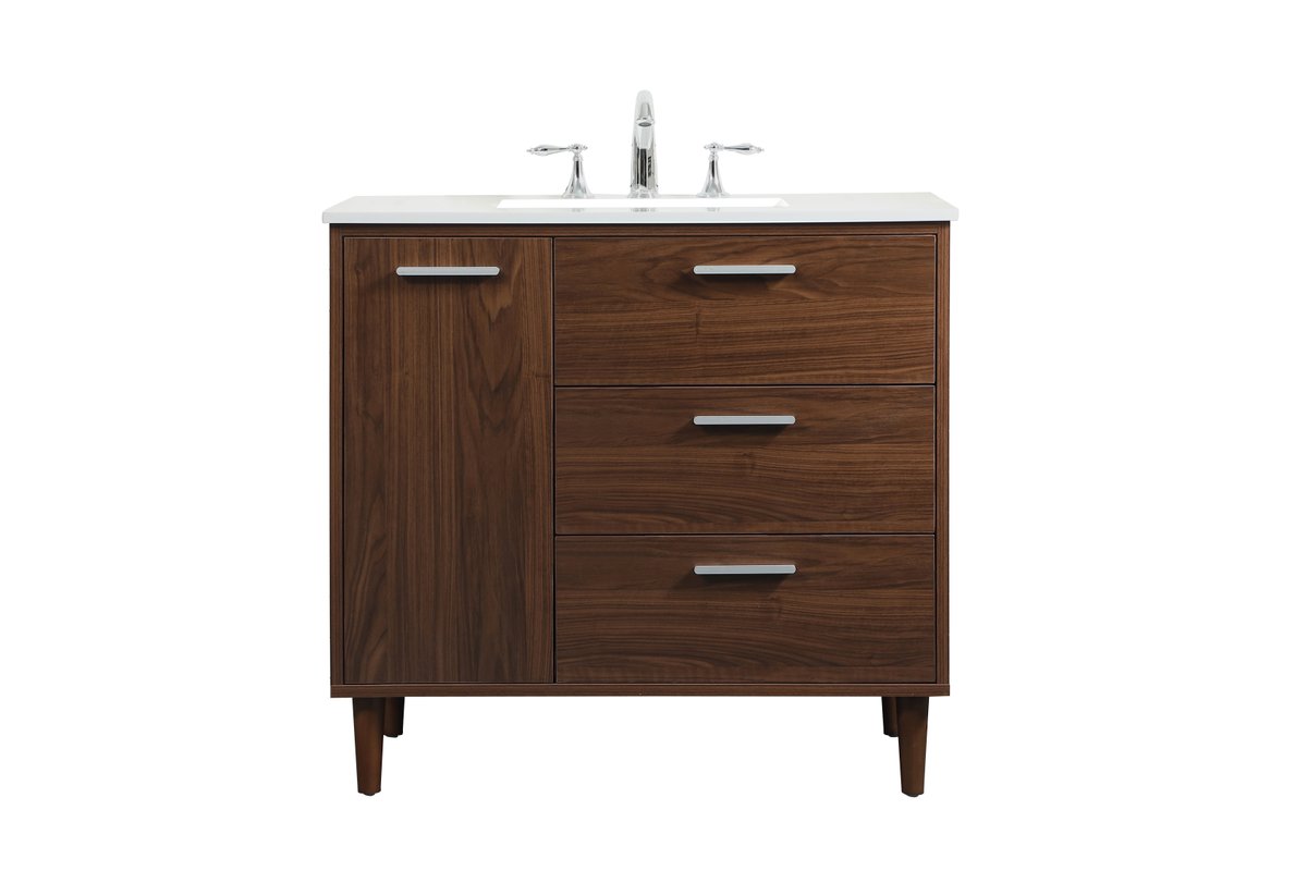 VF47036MWT 36" Bathroom Vanity in Walnut