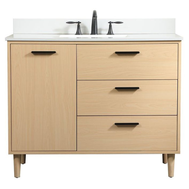 VF47042MMP-BS 42" Bathroom Vanity in Maple With Backsplash