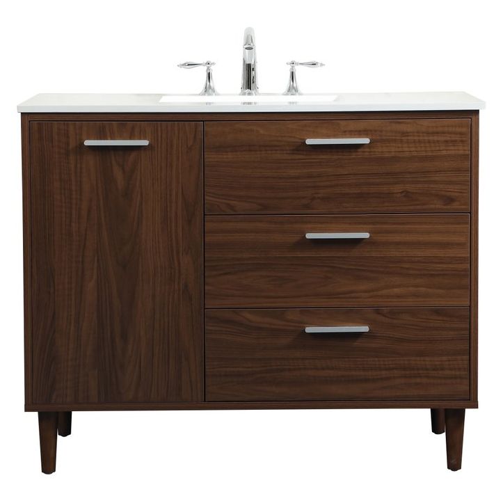VF47042MWT 42" Bathroom Vanity in Walnut