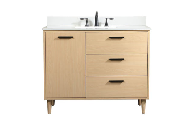 VF47042MMP-BS 42" Bathroom Vanity in Maple With Backsplash