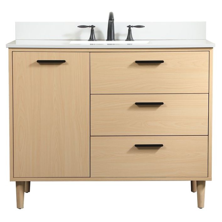 VF47042MMP-BS 42" Bathroom Vanity in Maple With Backsplash