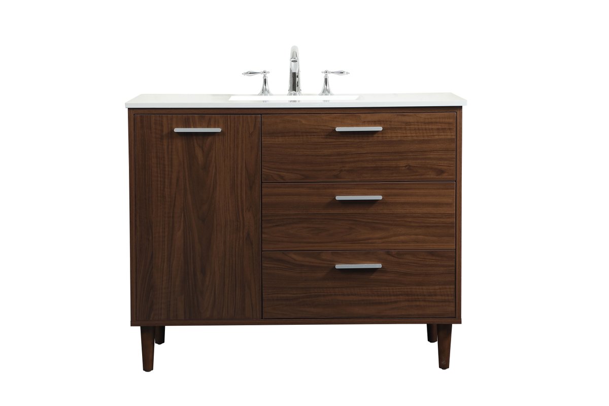 VF47042MWT 42" Bathroom Vanity in Walnut