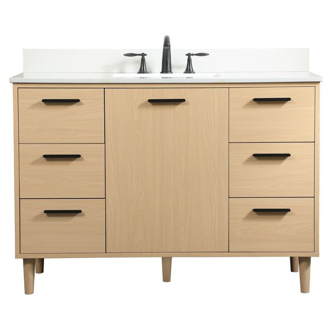 VF47048MMP-BS 48" Bathroom Vanity in Maple With Backsplash