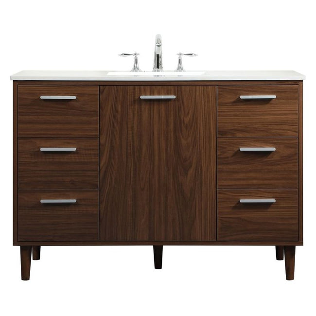 VF47048MWT 48" Bathroom Vanity in Walnut