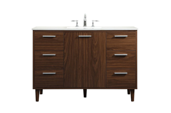 VF47048MWT 48" Bathroom Vanity in Walnut