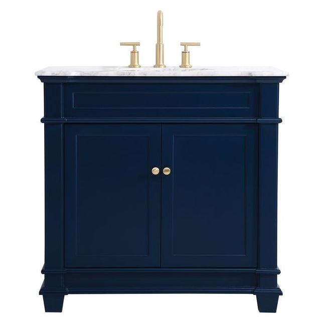 VF50036BL 36" Single Bathroom Vanity Set in Blue