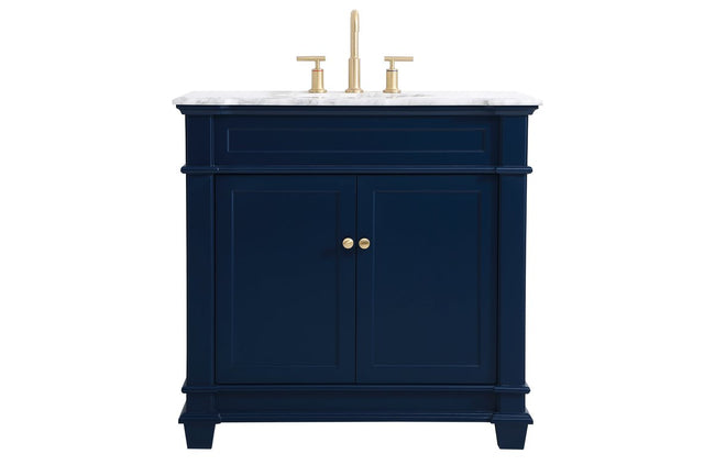 VF50036BL 36" Single Bathroom Vanity Set in Blue