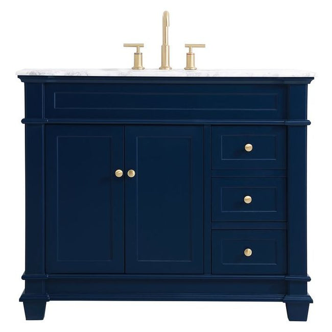 VF50042BL 42" Single Bathroom Vanity Set in Blue
