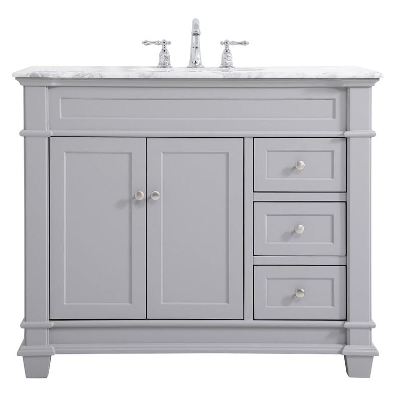 VF50042GR 42" Single Bathroom Vanity Set in Grey