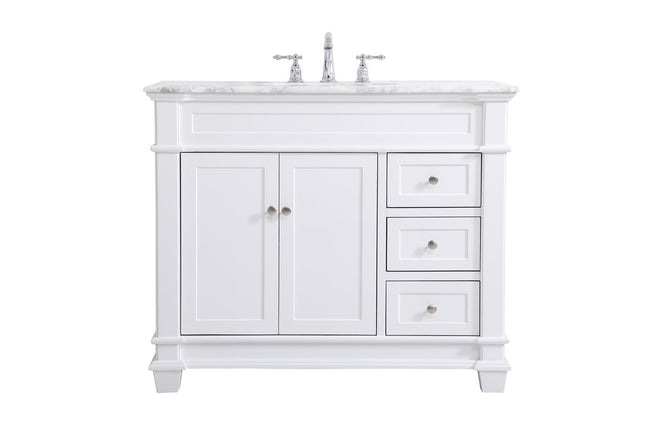 VF50042WH 42" Single Bathroom Vanity Set in White