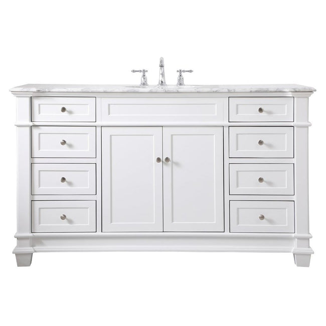 VF50060WH 60" Single Bathroom Vanity Set in White